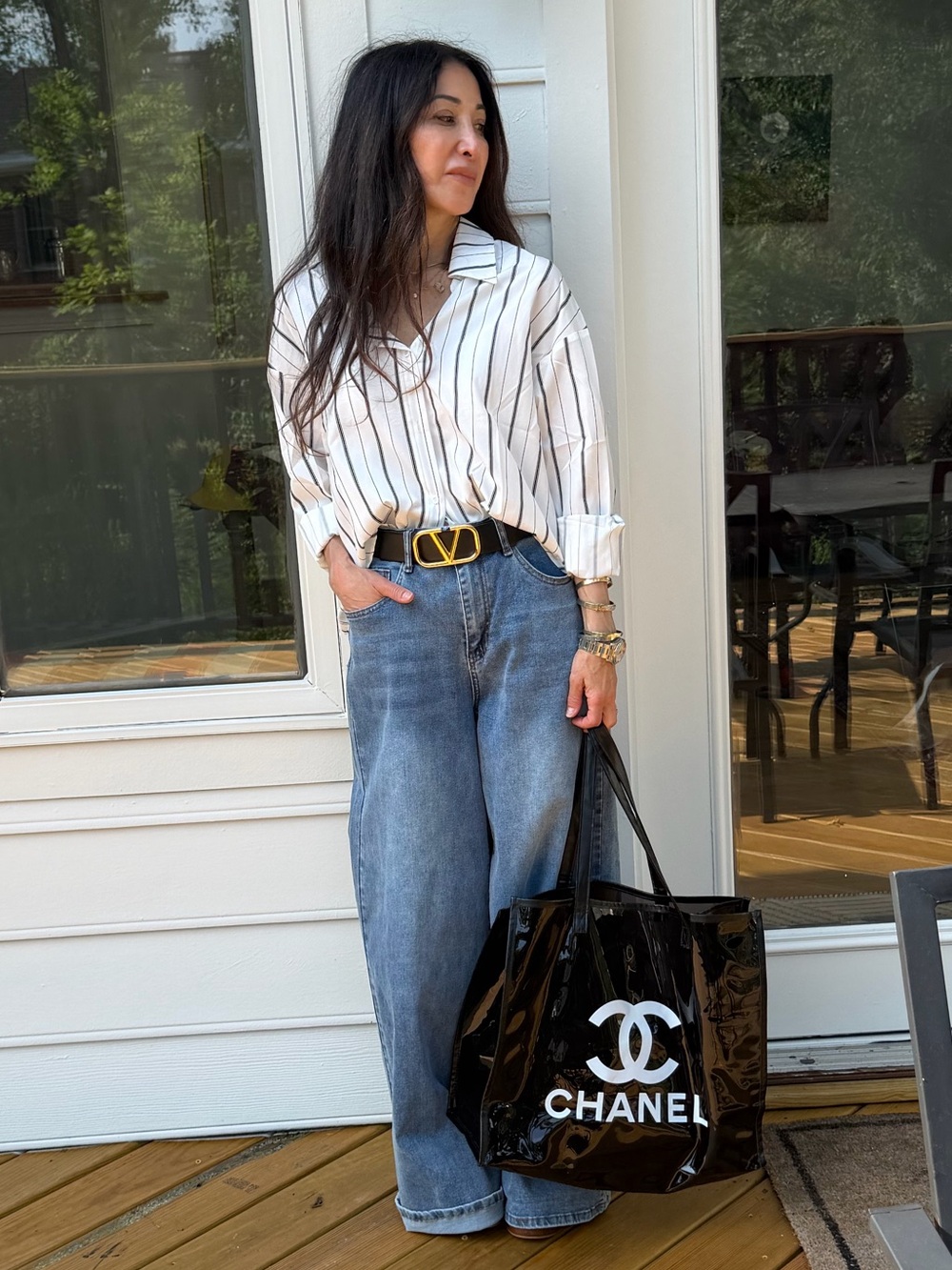 Striped Button-Down Shirt